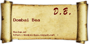 Dombai Bea névjegykártya